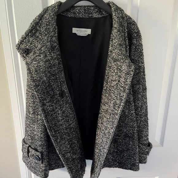 Gerard Darel Women's Wool Coat Jacket Size 38 Double Breasted - Picture 4 of 9